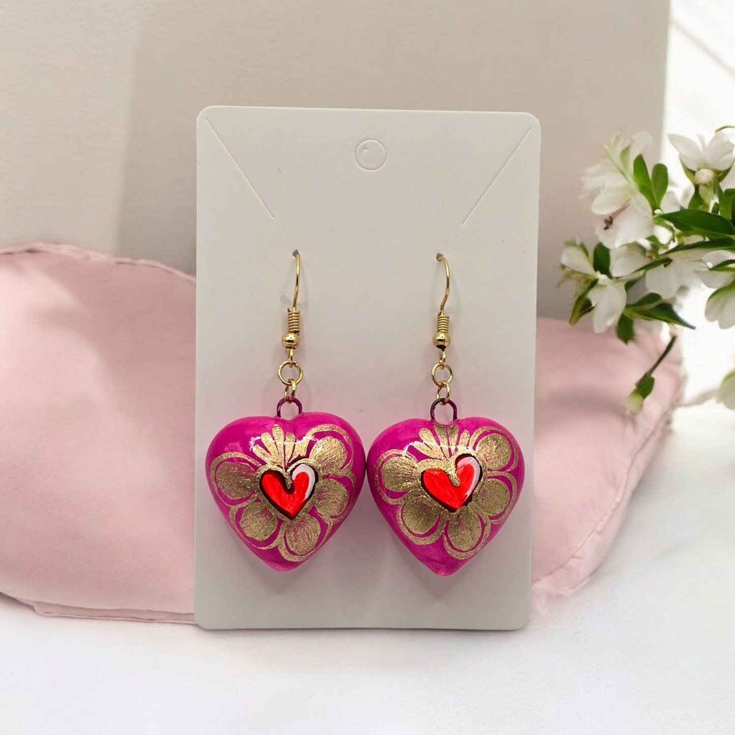 Sacred Heart Talavera Earrings