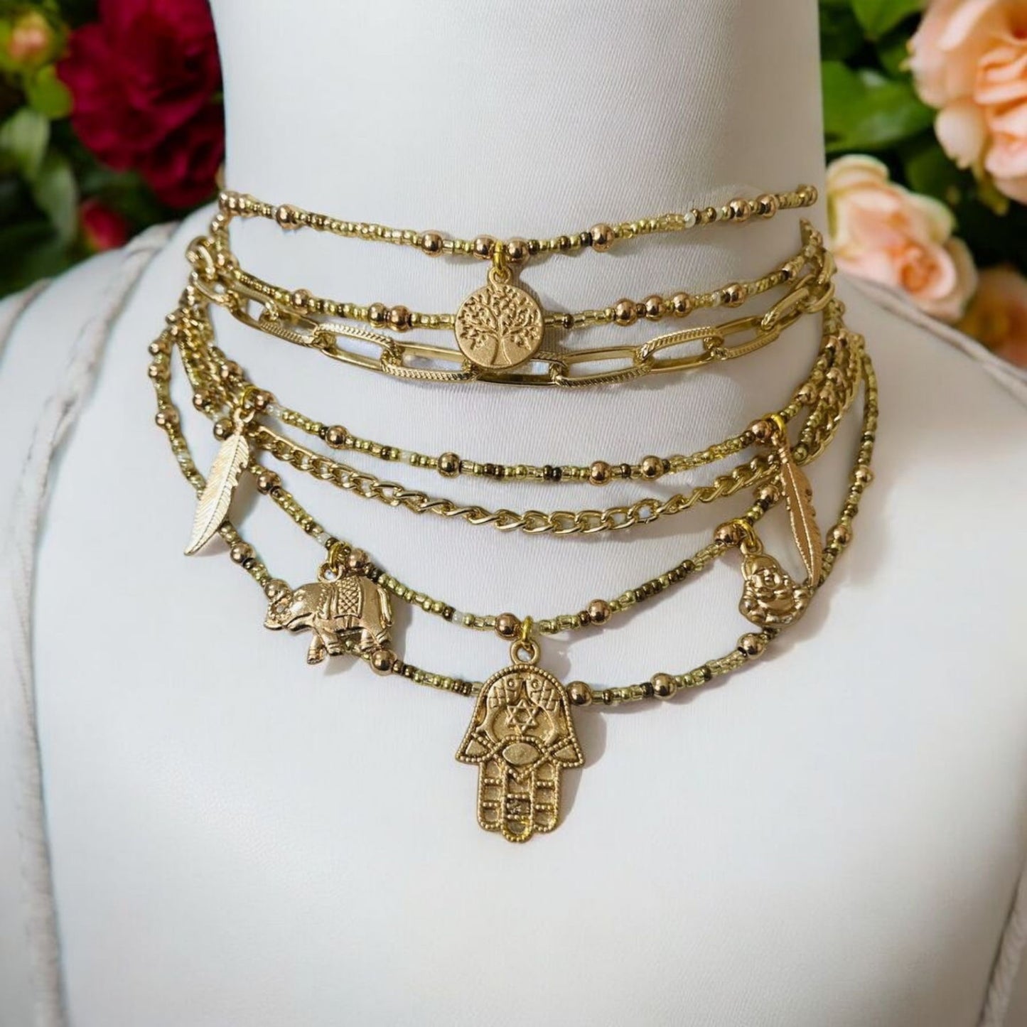 Gold Short Necklace