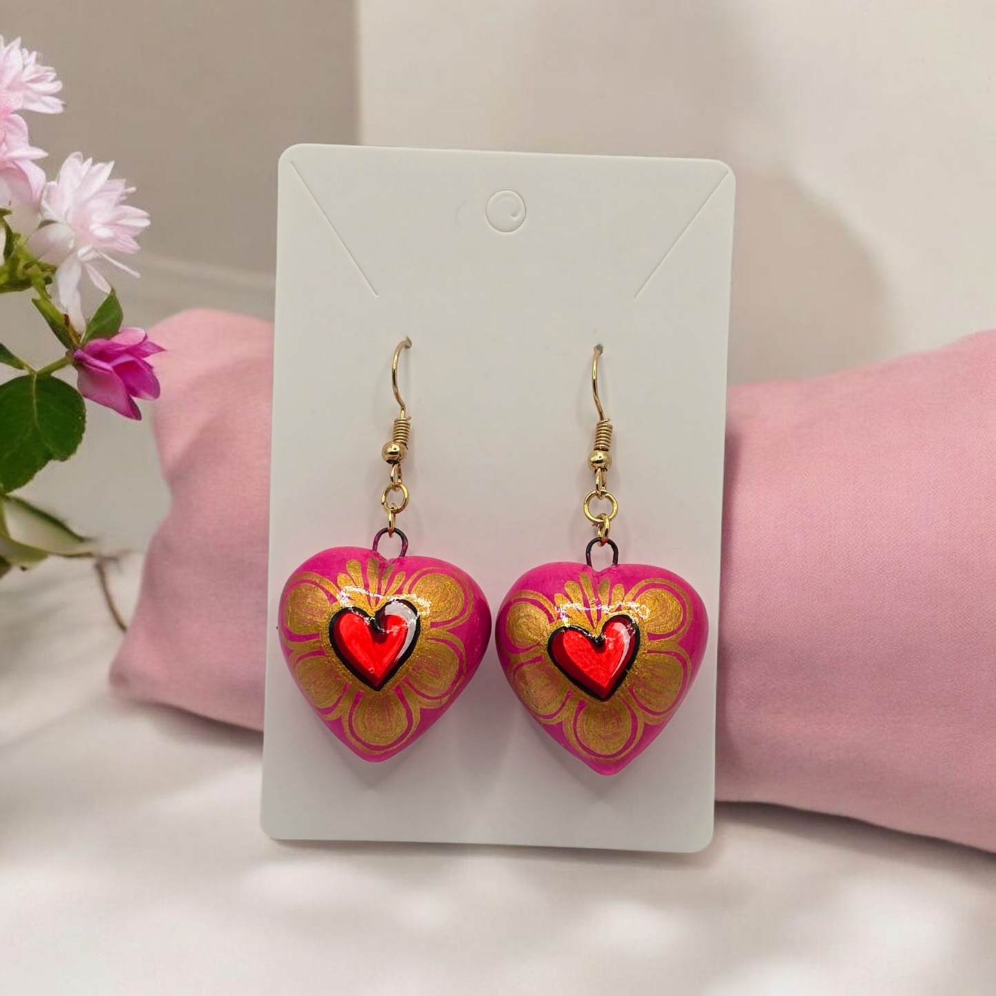 Sacred Heart Talavera Earrings