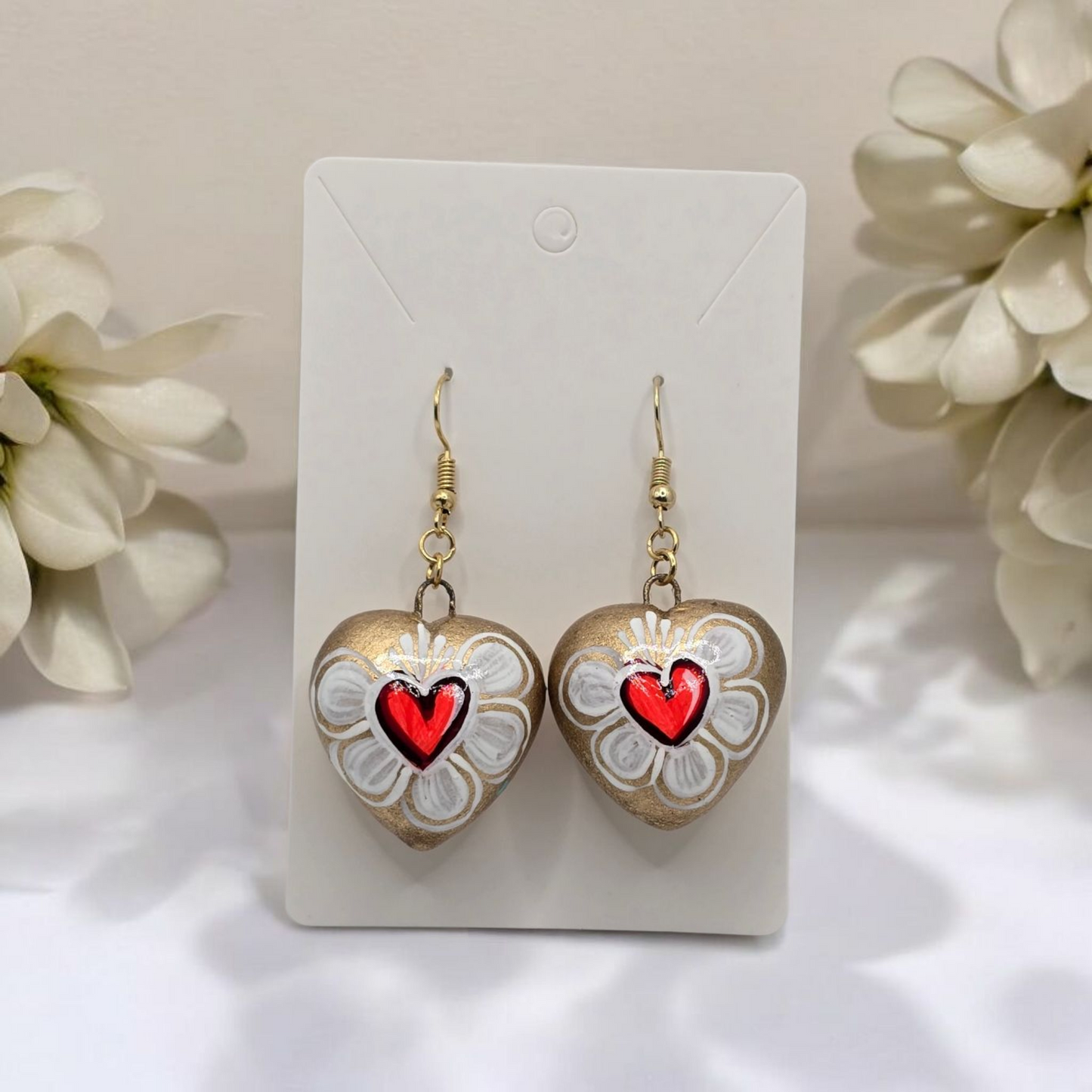 Sacred Heart Talavera Earrings
