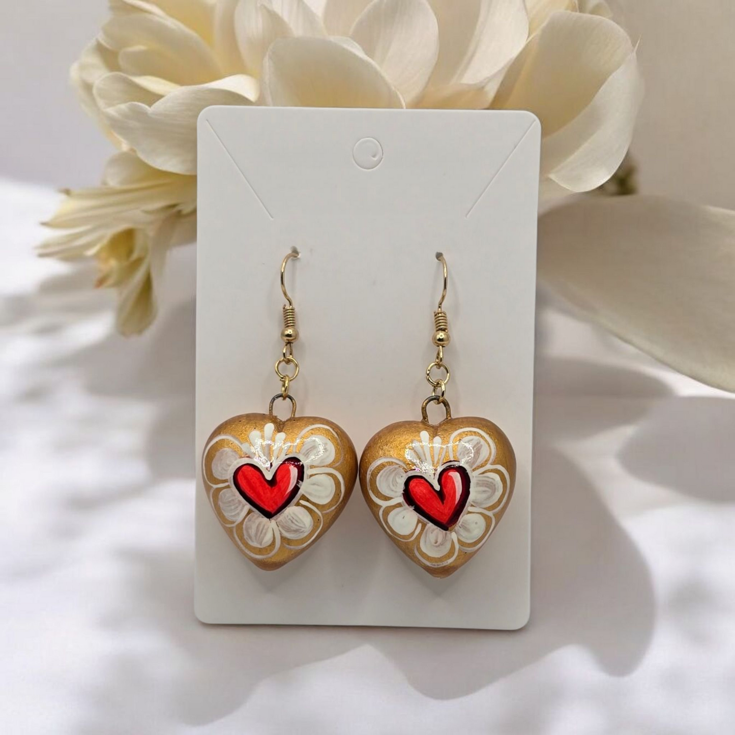 Sacred Heart Talavera Earrings