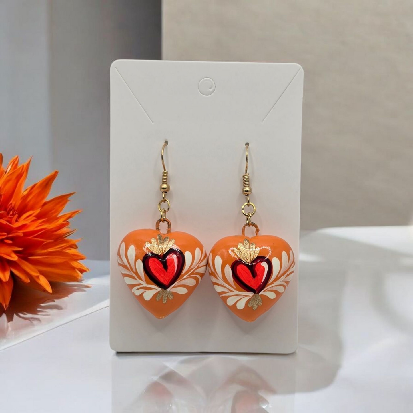 Sacred Heart Talavera Earrings