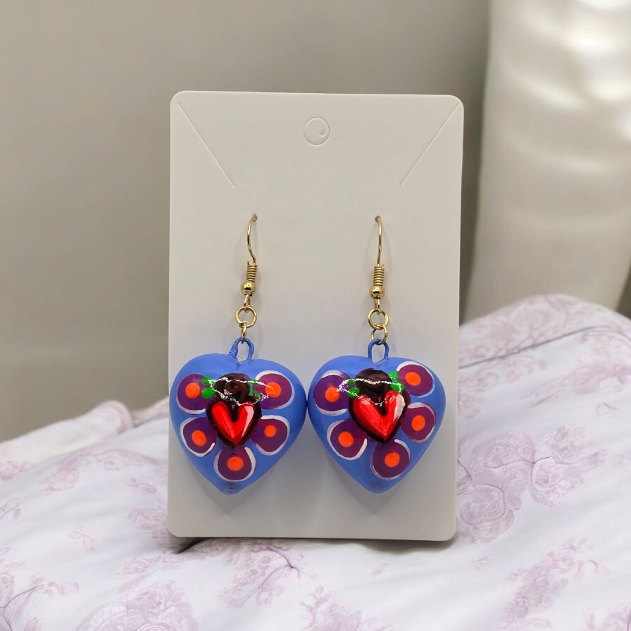 Sacred Heart Talavera Earrings
