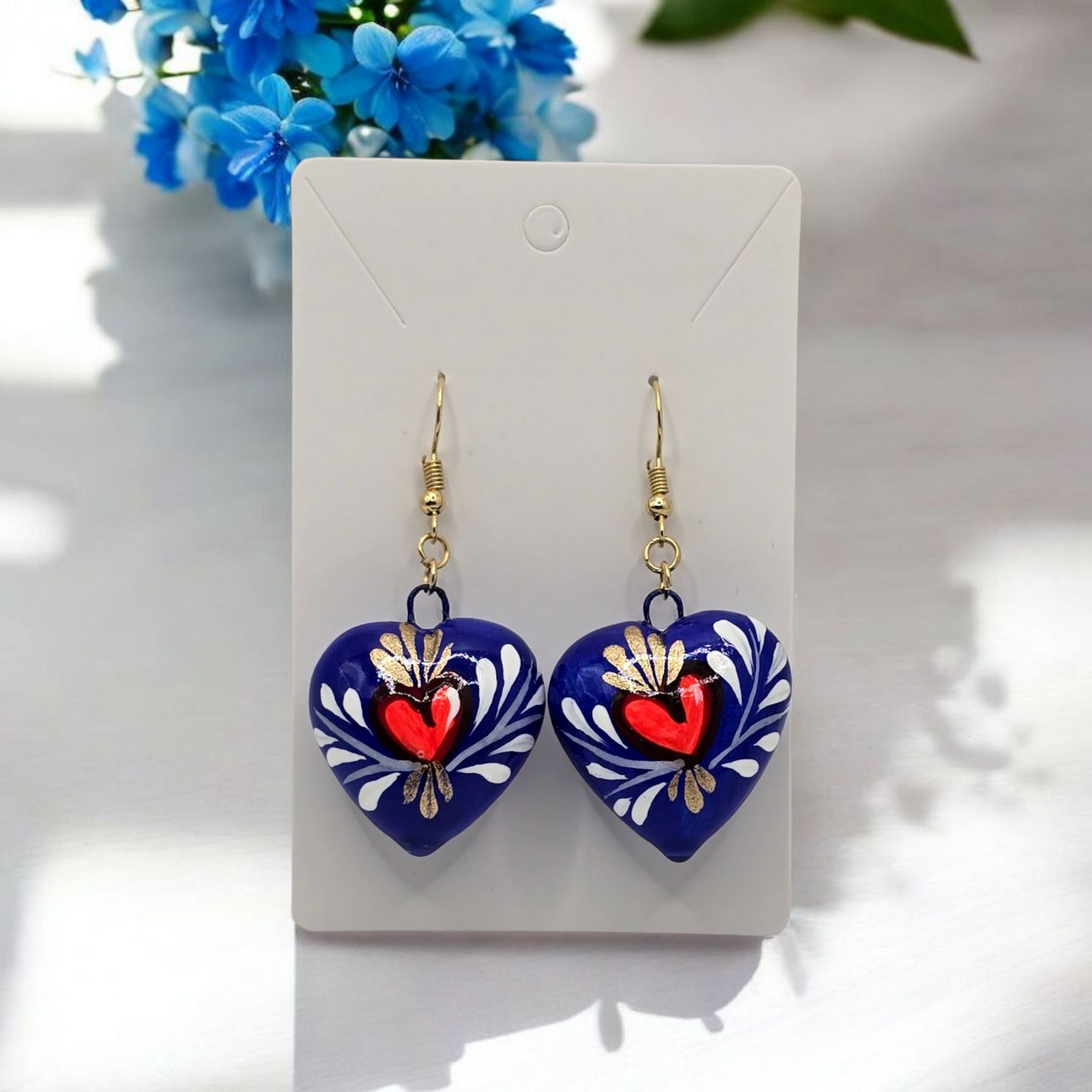 Sacred Heart Talavera Earrings