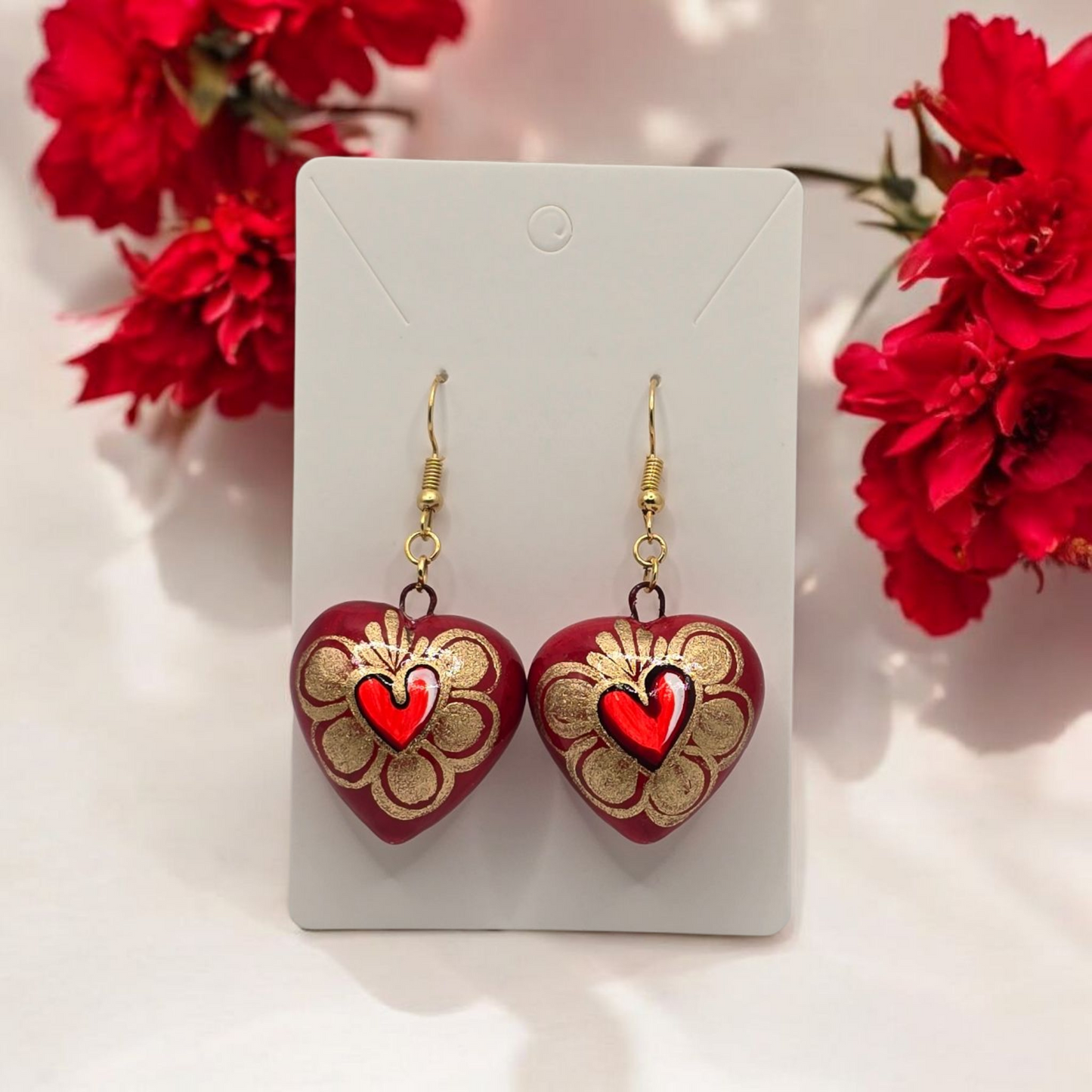 Sacred Heart Talavera Earrings
