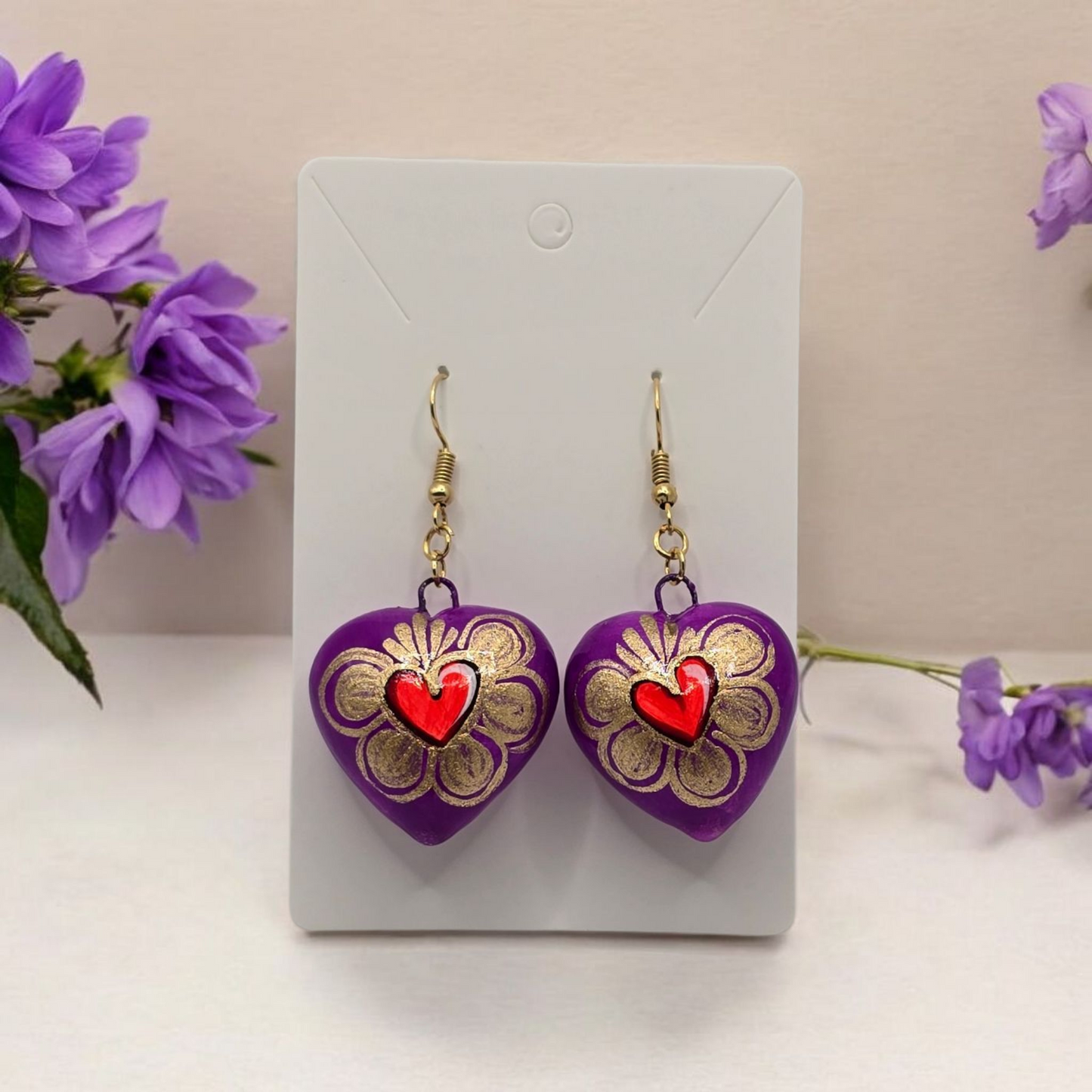 Sacred Heart Talavera Earrings