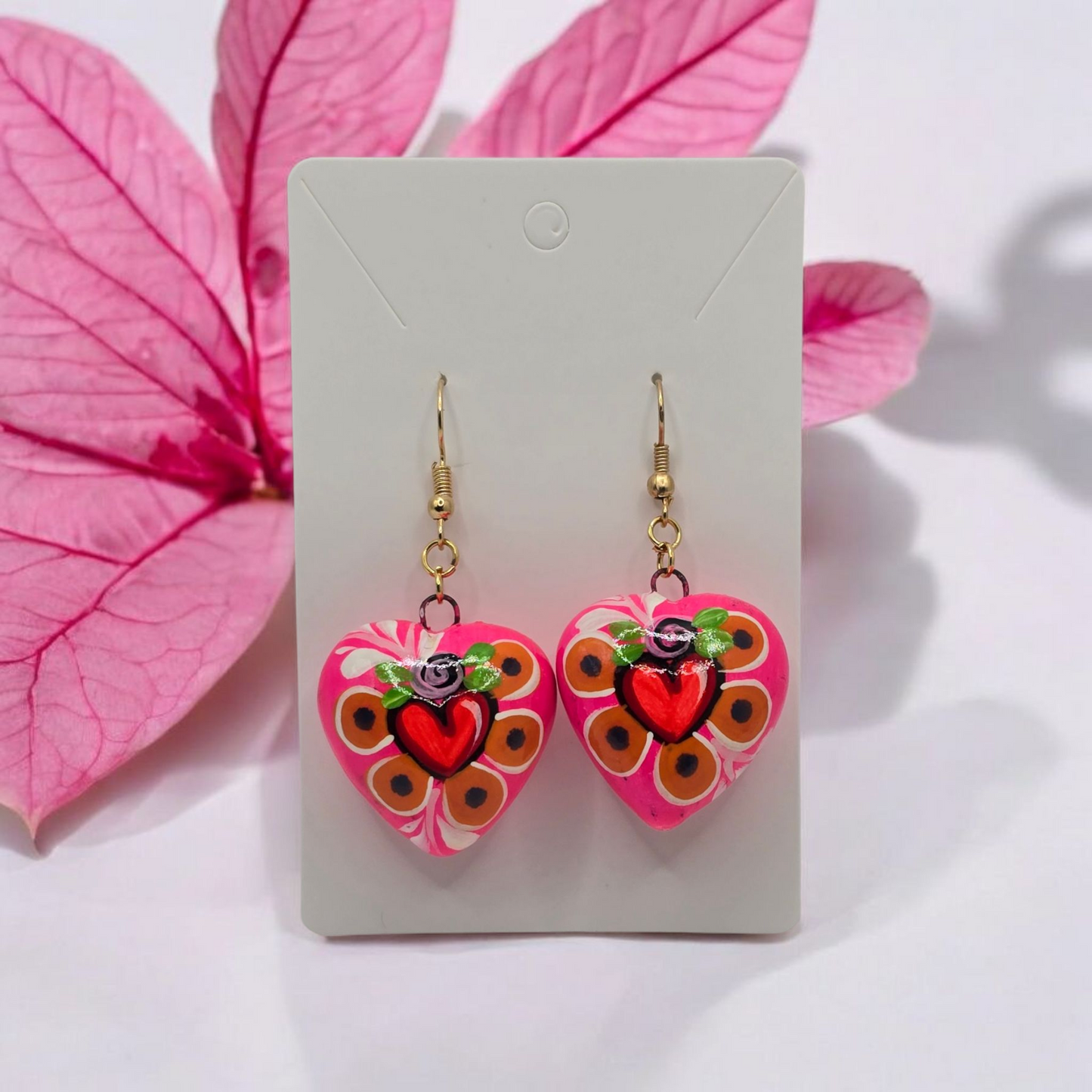 Sacred Heart Talavera Earrings